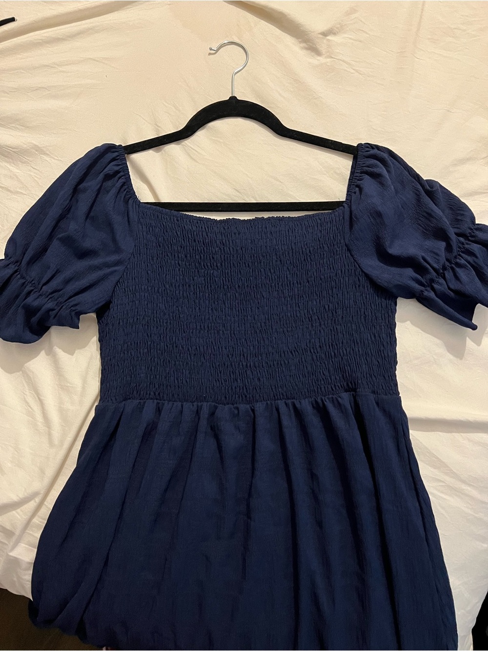 Women’s Navy Square-Neck Tiered Maxi Dress - Picture 2 of 2
